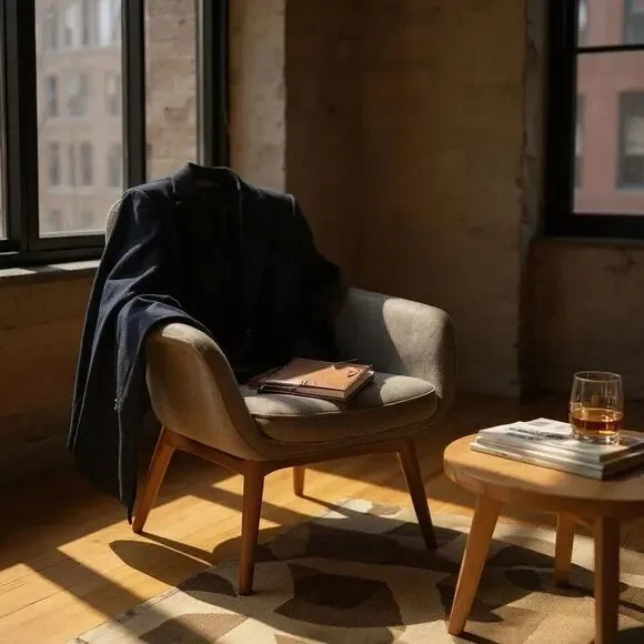 Men's Standard Fit Suit Jacket Goodfellow & Co In Navy 34L New - Picture 4 of 4